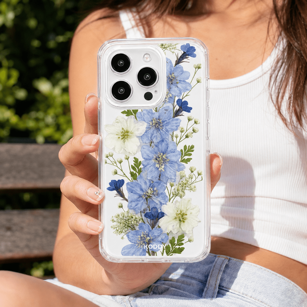 Blue Wildflower Botanical Phone Case-KODDY aesthetic iphone case UK