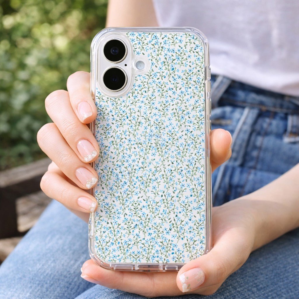 Blue Wildflower Floral Phone Case - KODDY aesthetic iphone case UK