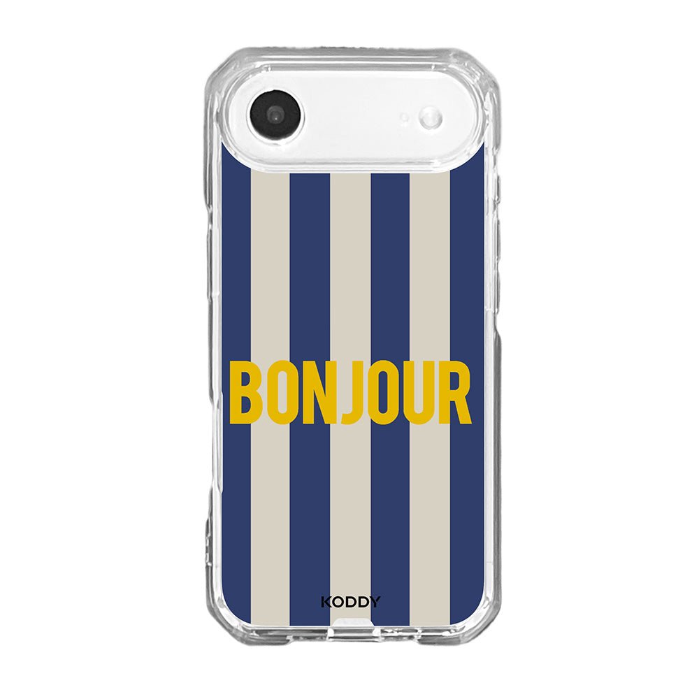 Bonjour Retro Stripe Phone Case-KODDY aesthetic iphone case UK
