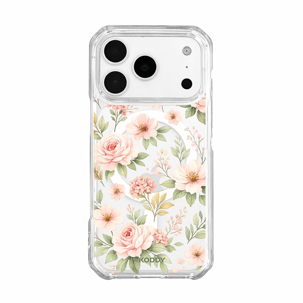Botanical Blush Garden Floral Clear Phone Case