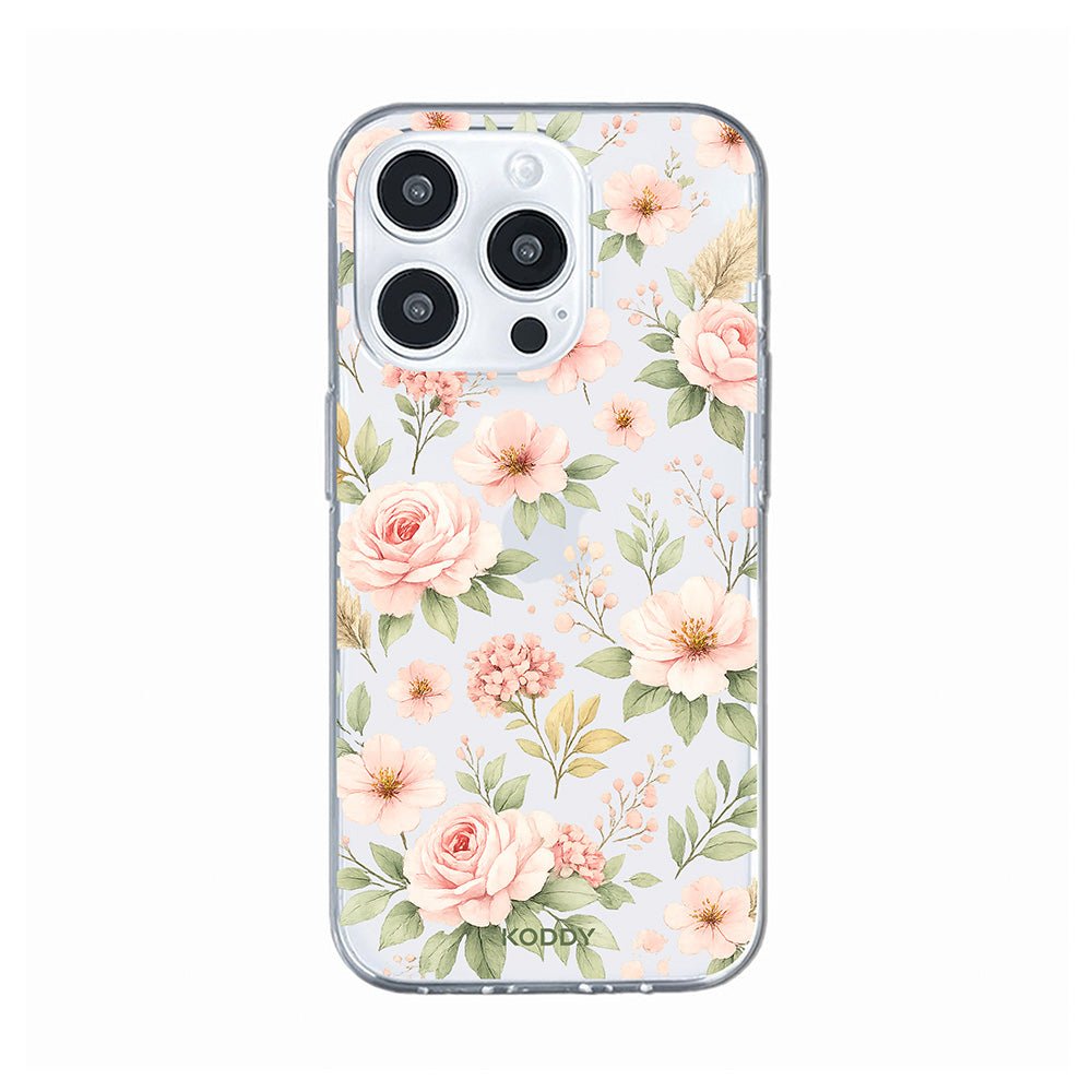 Botanical Blush Garden Floral Clear Phone Case