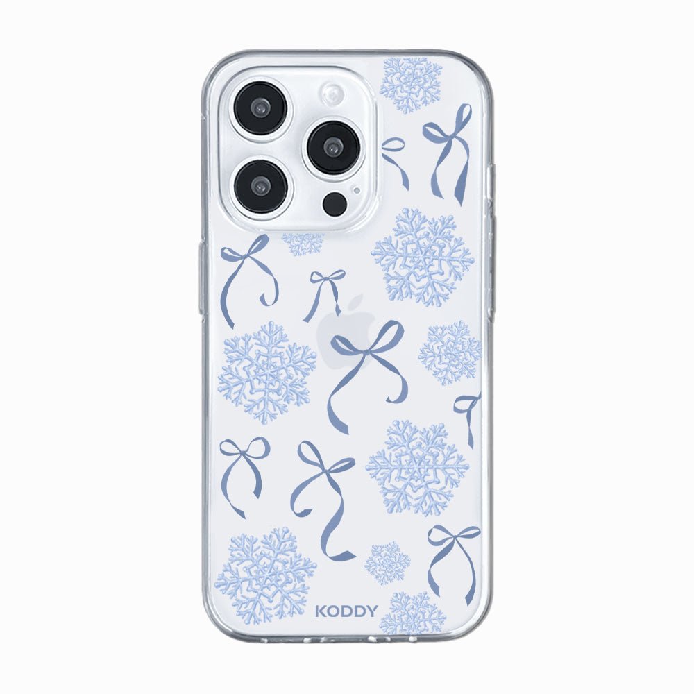 Bows with Snowflakes Phone Case-KODDY aesthetic iphone case UK