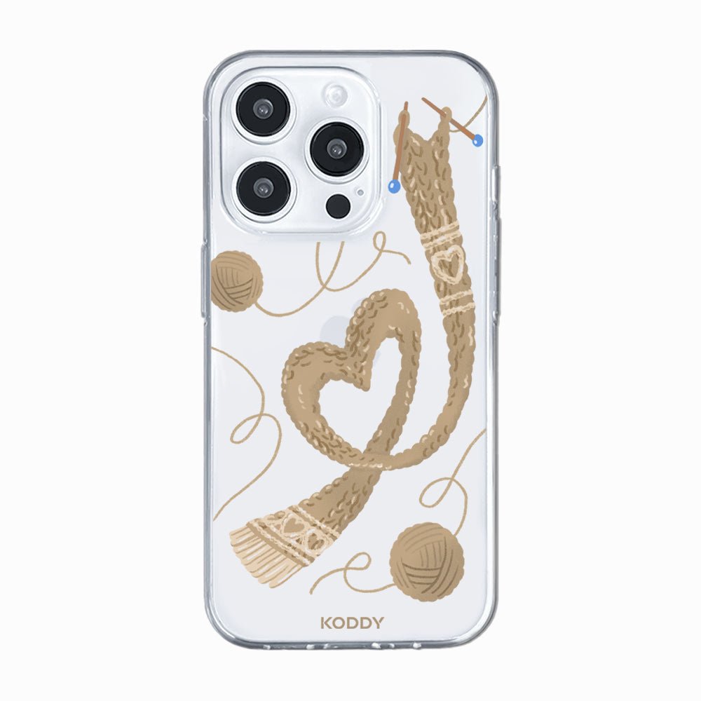 Brown Muffler Knitting Phone Case
