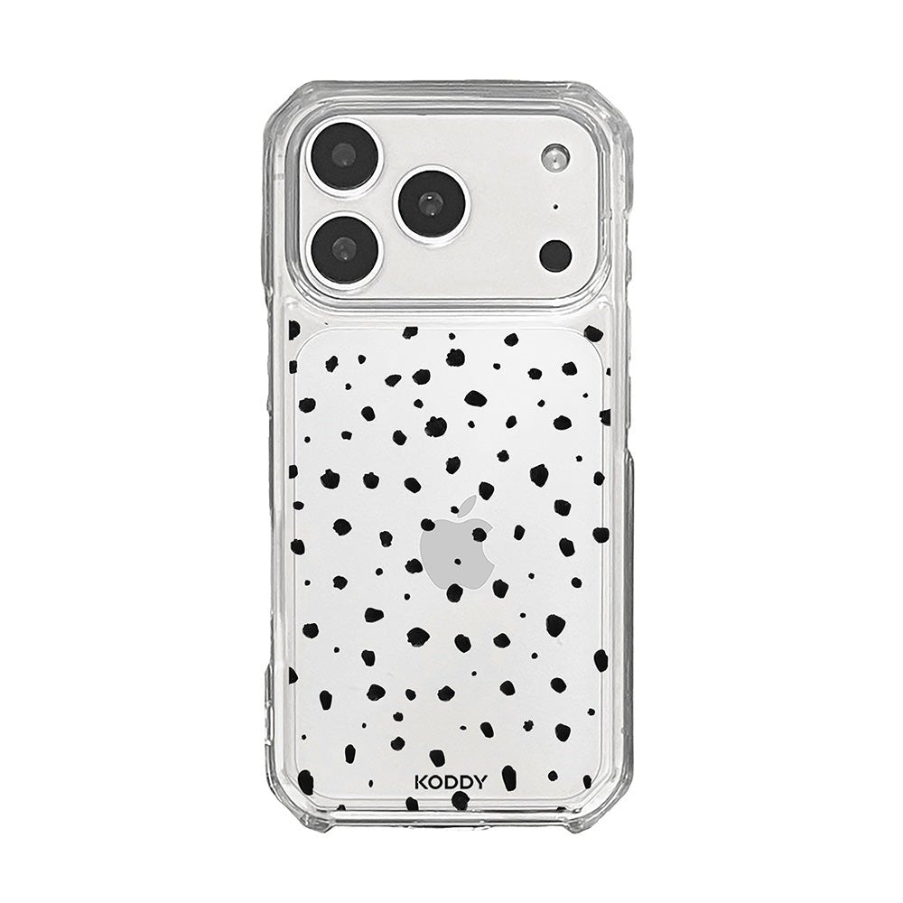 Brush Ink Polka Dot Clear Phone Case-KODDY aesthetic iphone case UK