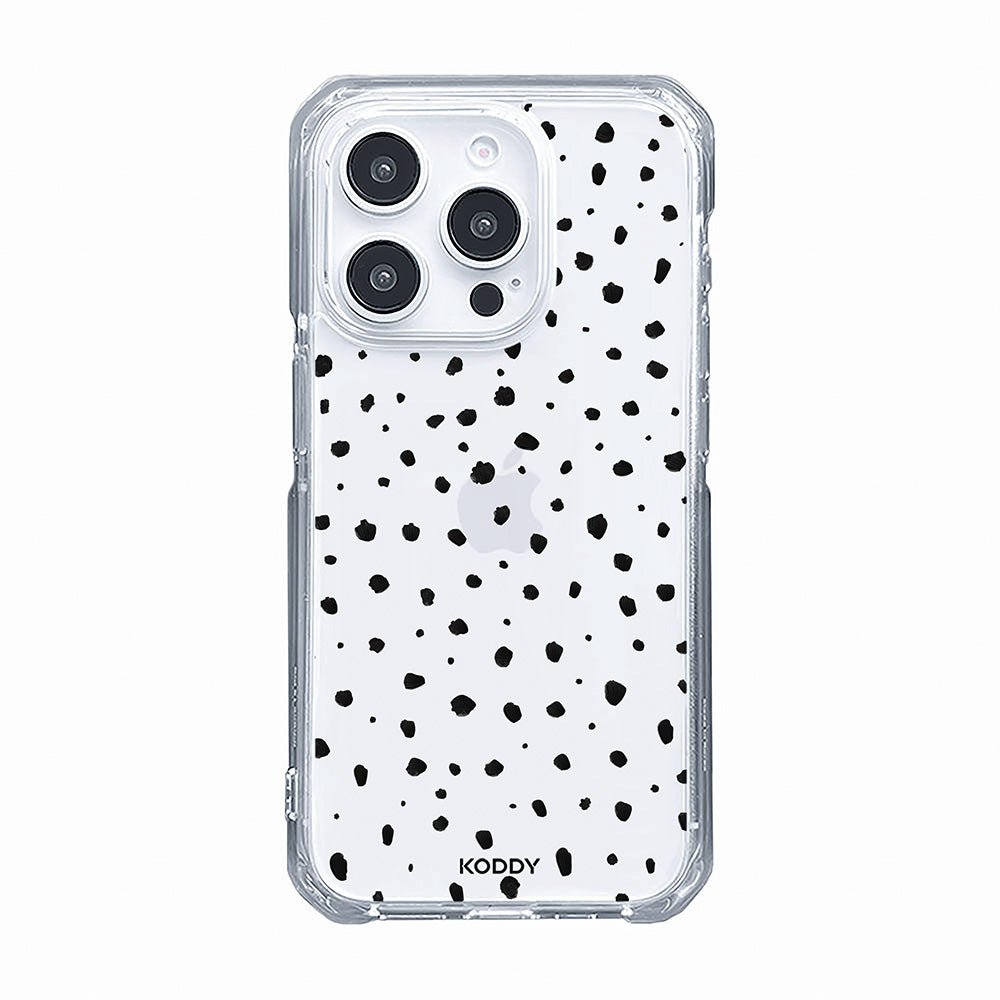 Brush Ink Polka Dot Clear Phone Case-KODDY aesthetic iphone case UK