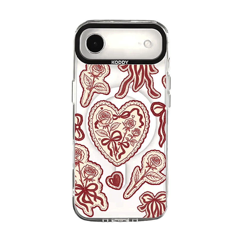 Burgundy Lace Protective iPhone Case - KODDY