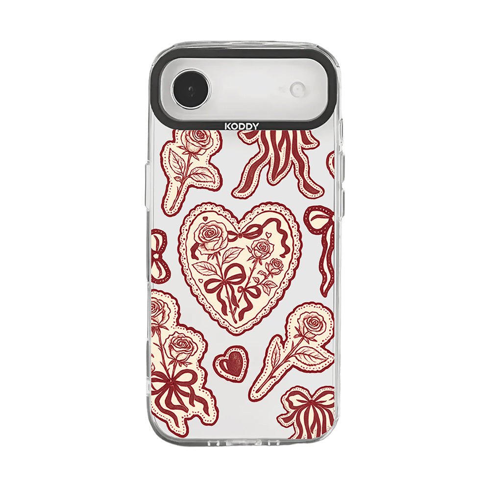 Burgundy Lace Protective iPhone Case - KODDY