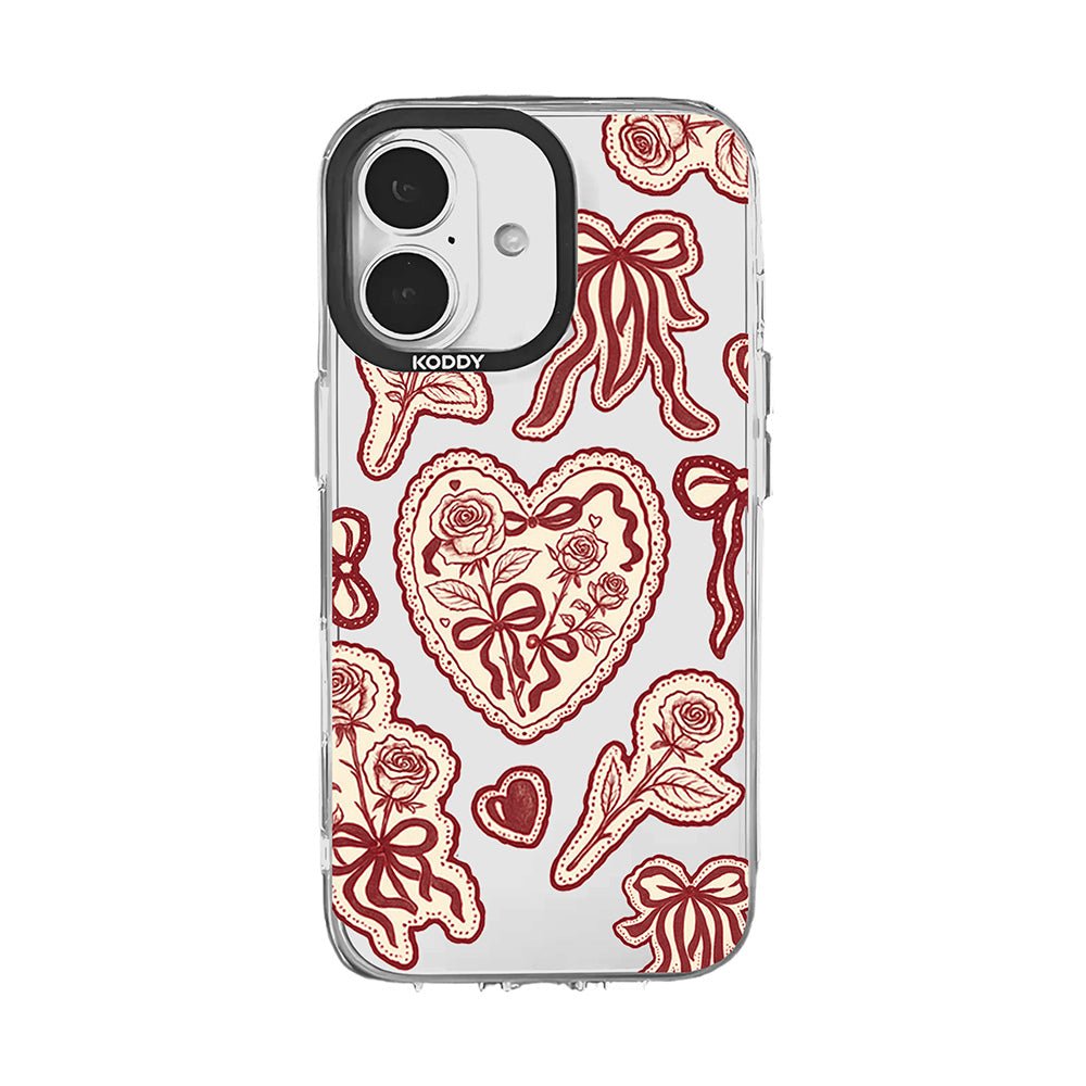 Burgundy Lace Protective iPhone Case - KODDY