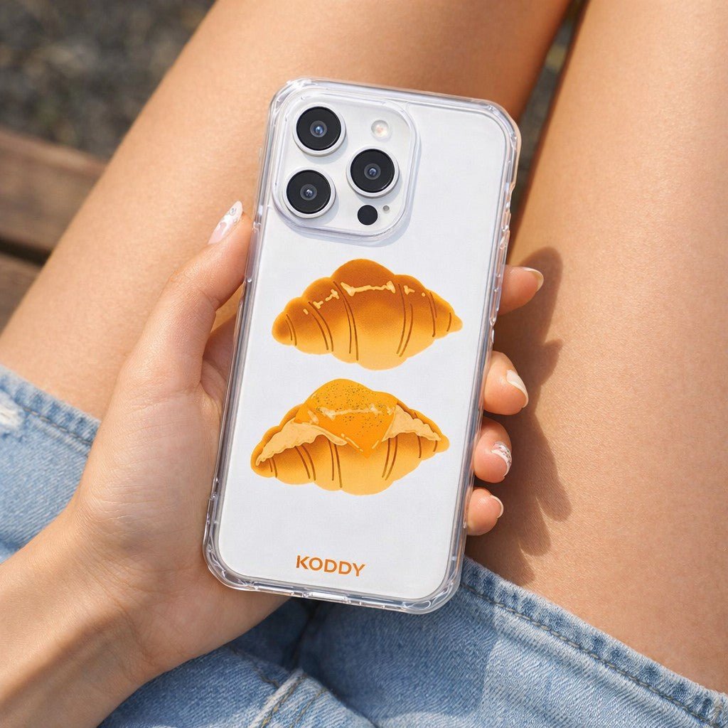 Cheese Croissant Phone Case - KODDY aesthetic iphone case UK