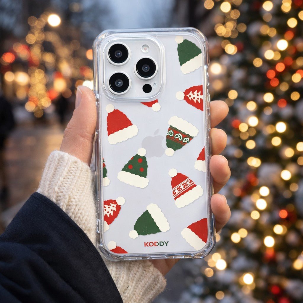 Christmas Pom - Pom Hats Phone Case - KODDY aesthetic iphone case UK