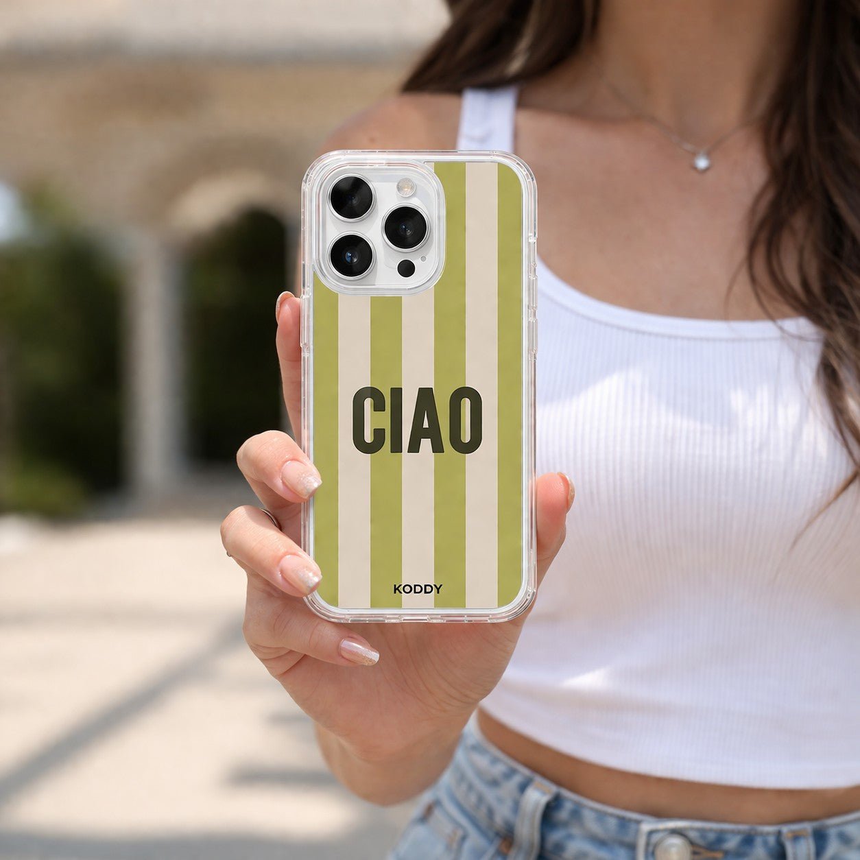Ciao Retro Stripe Phone Case - KODDY aesthetic iphone case UK