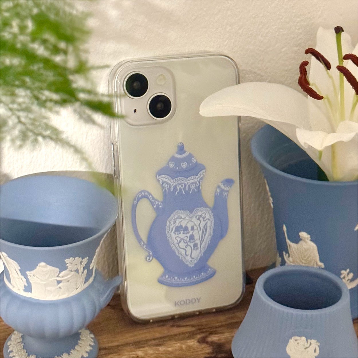 Classic Blue Teapot Phone Case - KODDY