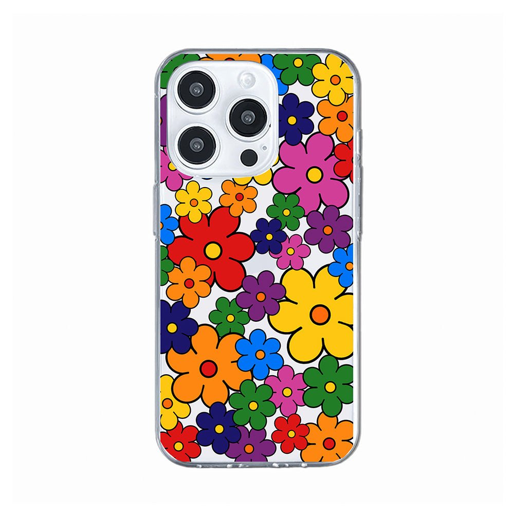 Colorful Retro Pop Flower Pattern Phone Case-KODDY