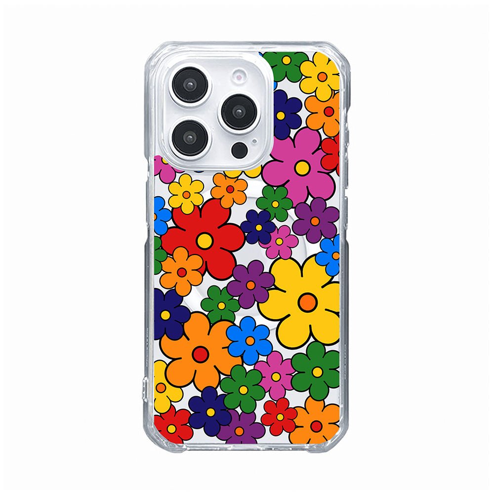 Colorful Retro Pop Flower Pattern Phone Case-KODDY