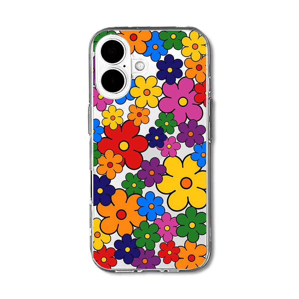 Colorful Retro Pop Flower Pattern Phone Case-KODDY