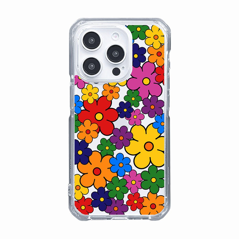 Colorful Retro Pop Flower Pattern Phone Case-KODDY