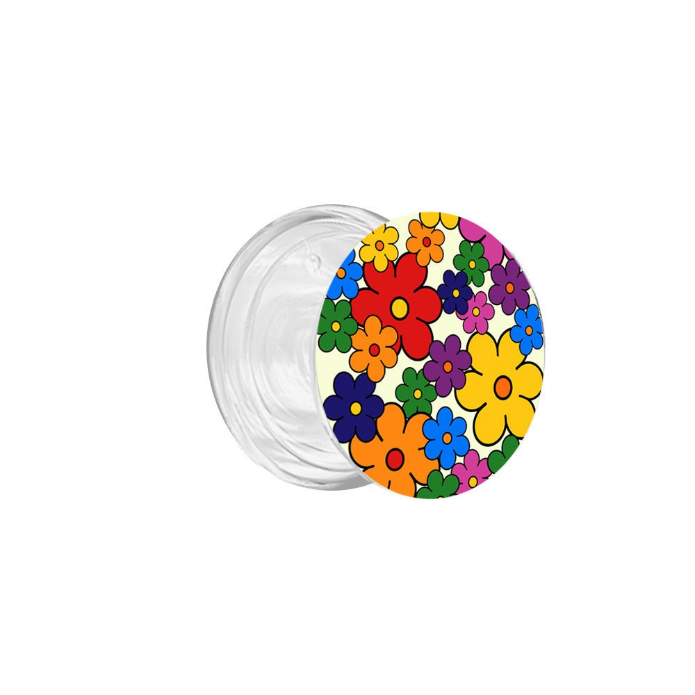 Colorful Retro Pop Flower Pattern Phone Grip