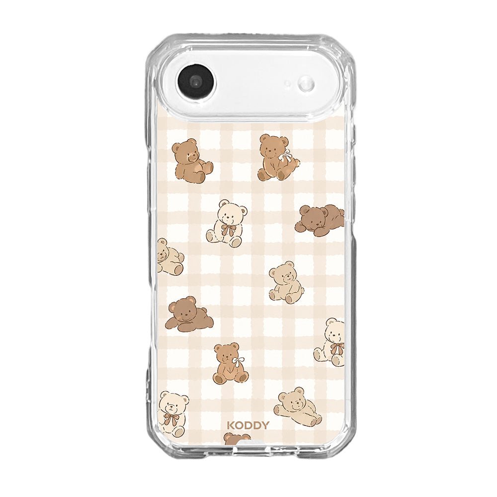 Cozy Teddy Check Phone Case-KODDY aesthetic iphone case UK