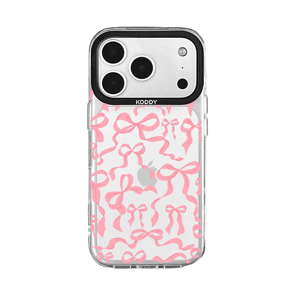Cute Baby Pink Ribbon Bows iPhone Case
