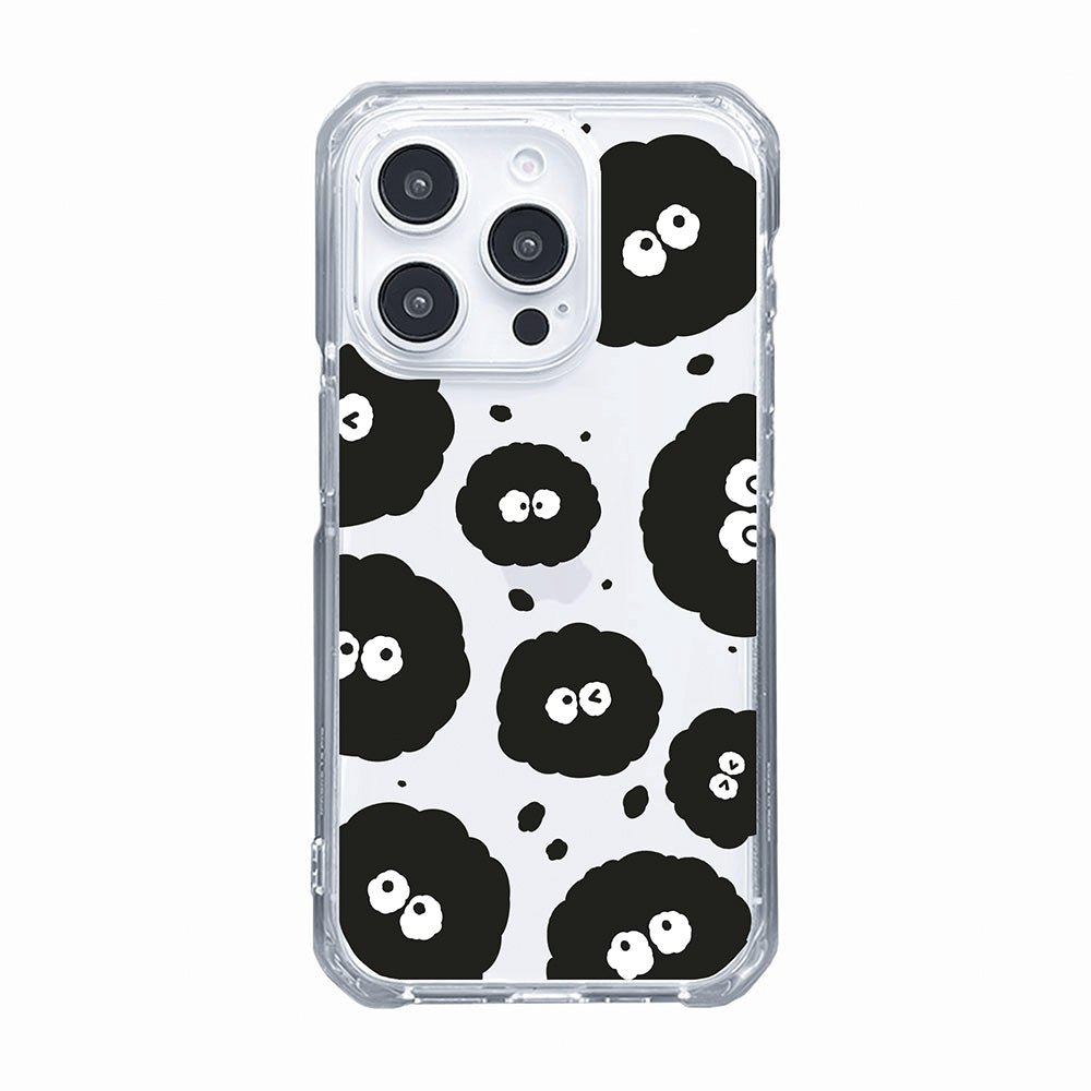 Cute Black Dust Pattern Clear Phone Case