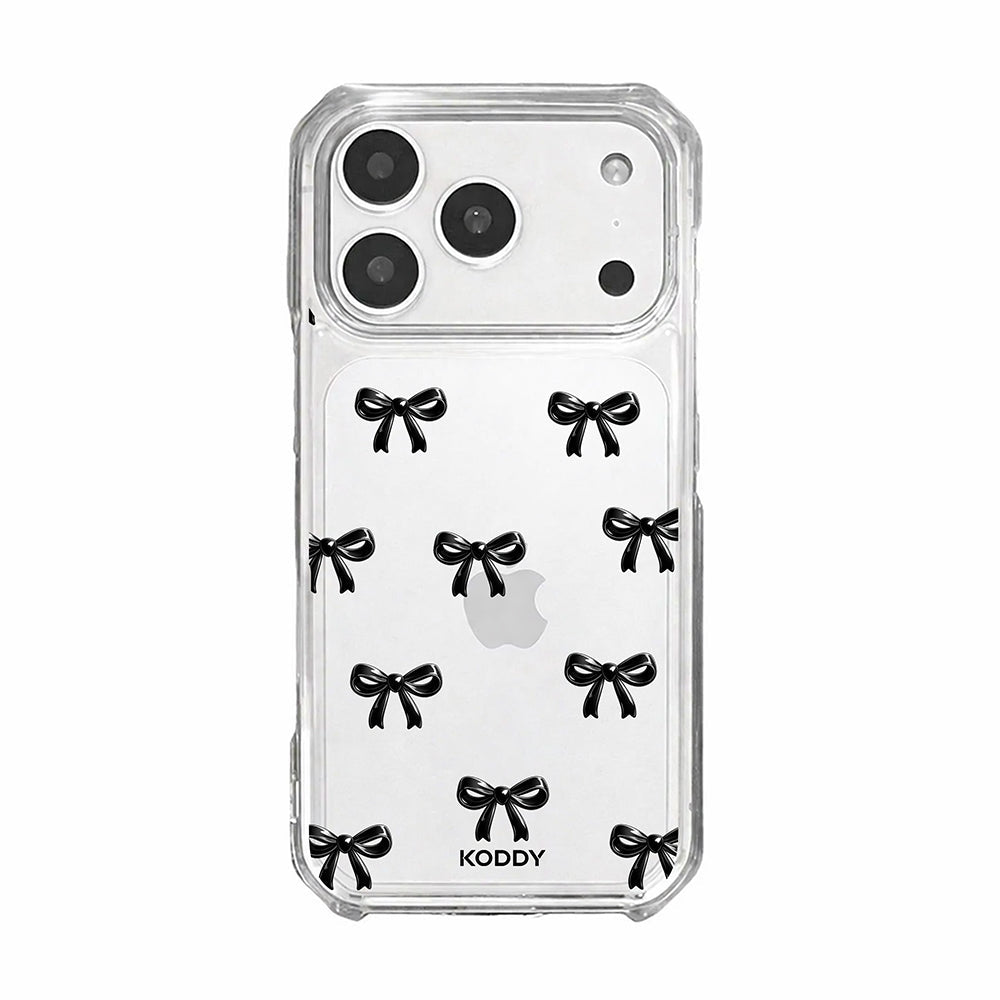 Cute Black Ribbon Bow Pattern Phone Case