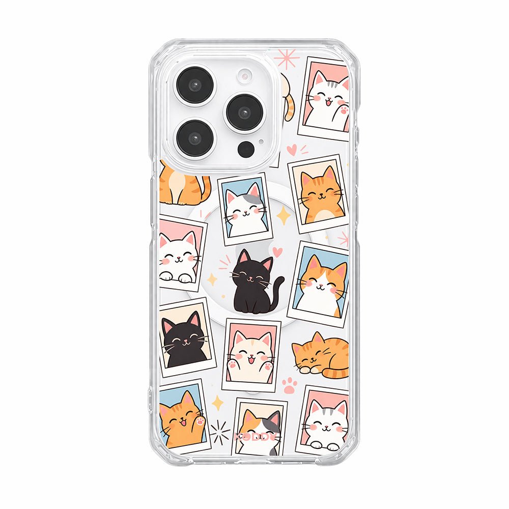 Cute Cat Photo Frame Clear Phone Case