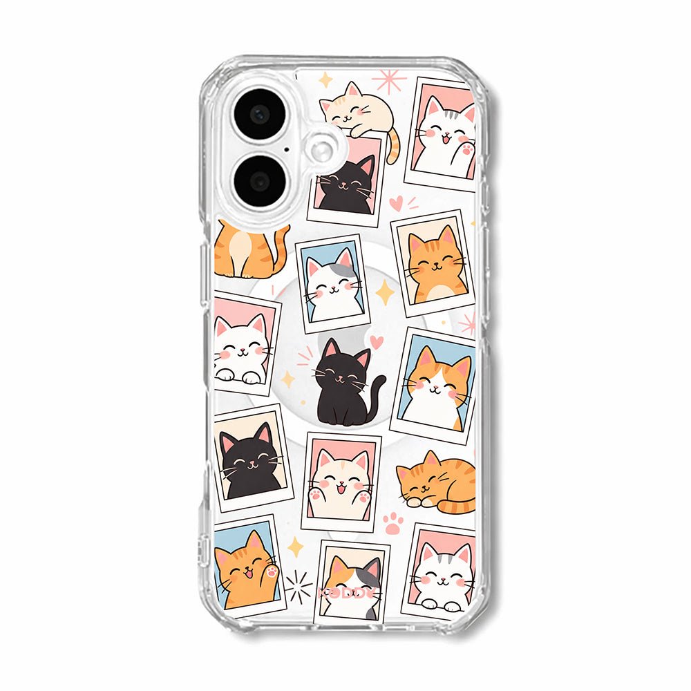 Cute Cat Photo Frame Clear Phone Case