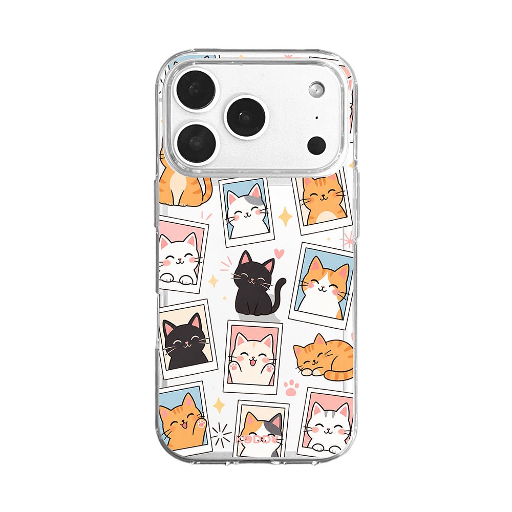 Cute Cat Photo Frame Clear Phone Case