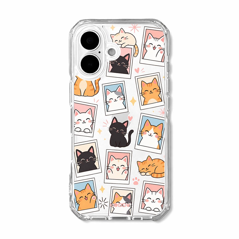 Cute Cat Photo Frame Clear Phone Case