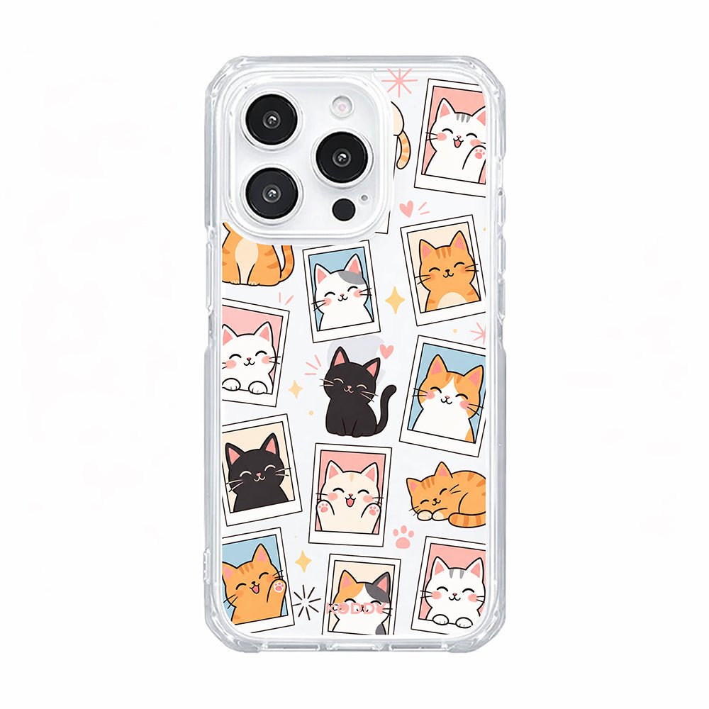 Cute Cat Photo Frame Clear Phone Case