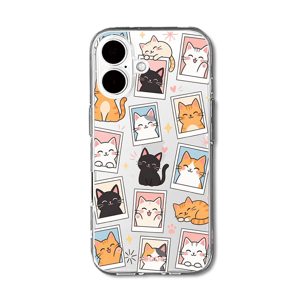 Cute Cat Photo Frame Clear Phone Case