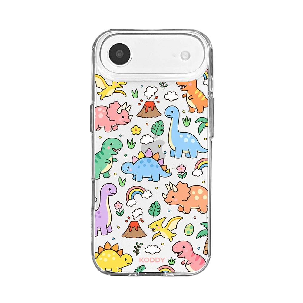 Cute Dinosaur Rainbow Clear Phone Case