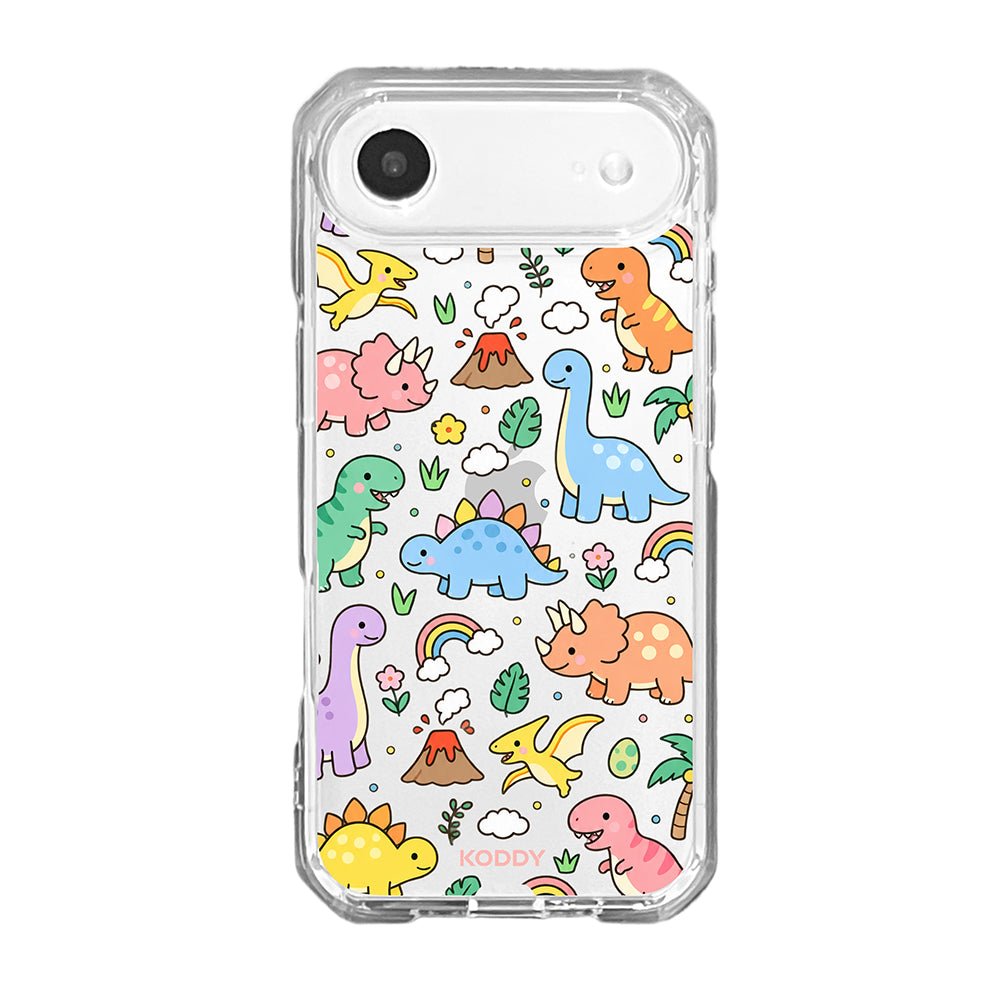 Cute Dinosaur Rainbow Clear Phone Case