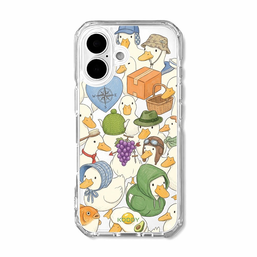 Cute Duck and Goose Adventure Aesthetic Phone Case-KODDY aesthetic iphone case UK