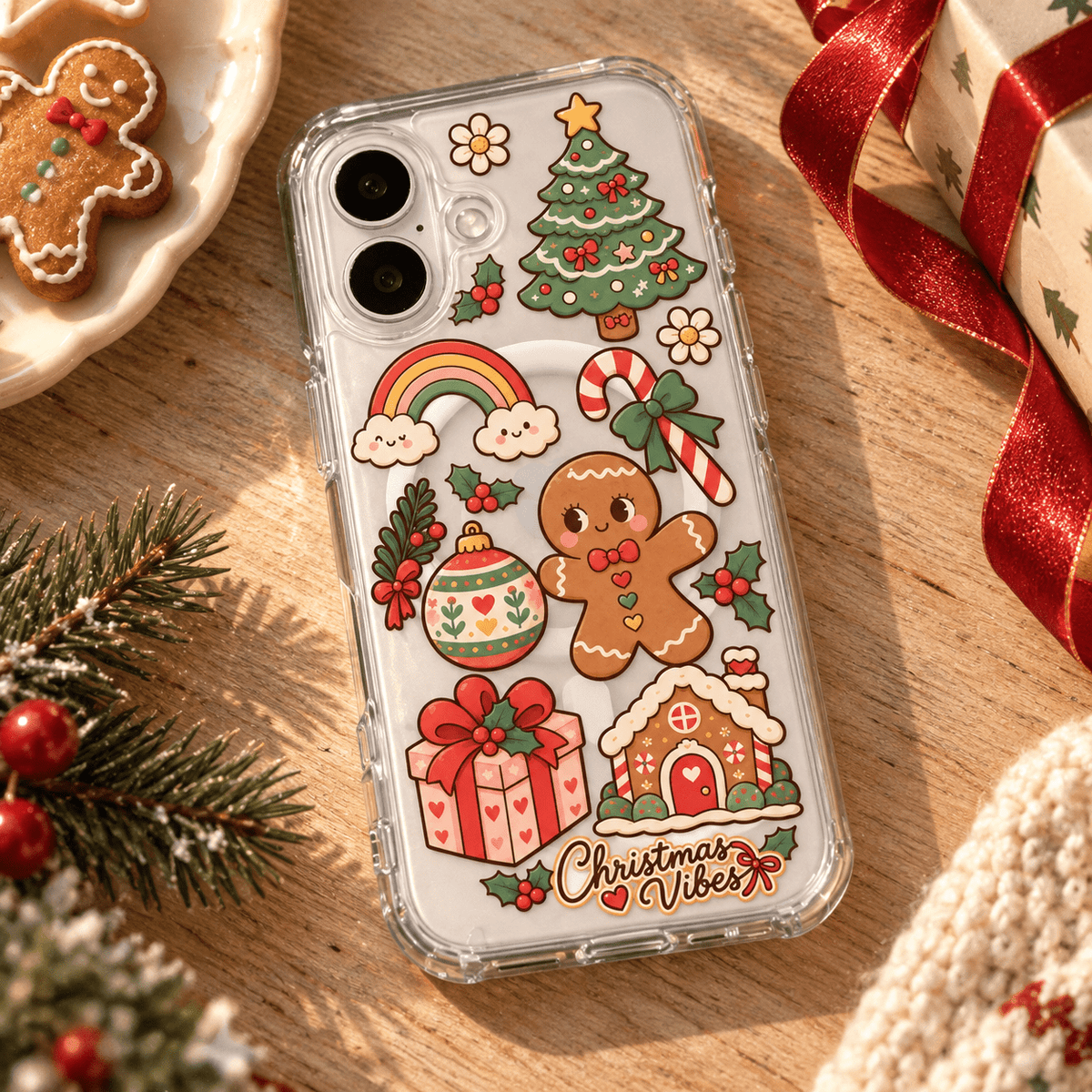Cute Gingerbread Christmas Aesthetic Phone Case-KODDY aesthetic iphone case UK