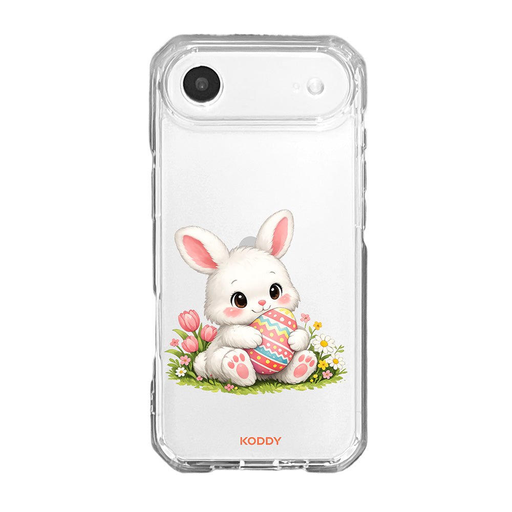 Cute Pink Bunny Egg Clear Phone Case