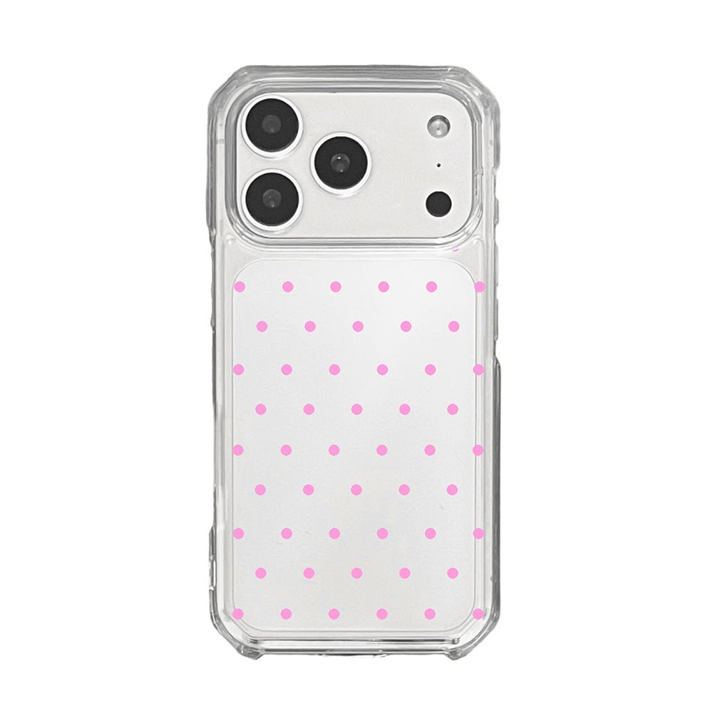 Cute Pink Polka Dot Clear Phone Case - KODDY