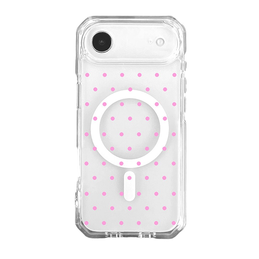 Cute Pink Polka Dot Clear Phone Case - KODDY