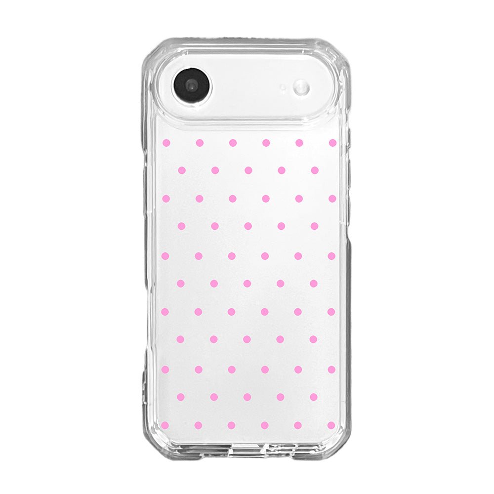 Cute Pink Polka Dot Clear Phone Case - KODDY
