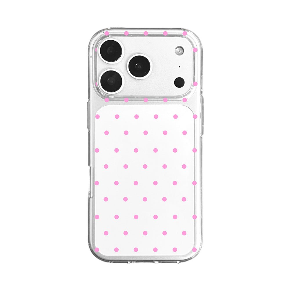 Cute Pink Polka Dot Clear Phone Case - KODDY aesthetic iphone case UK