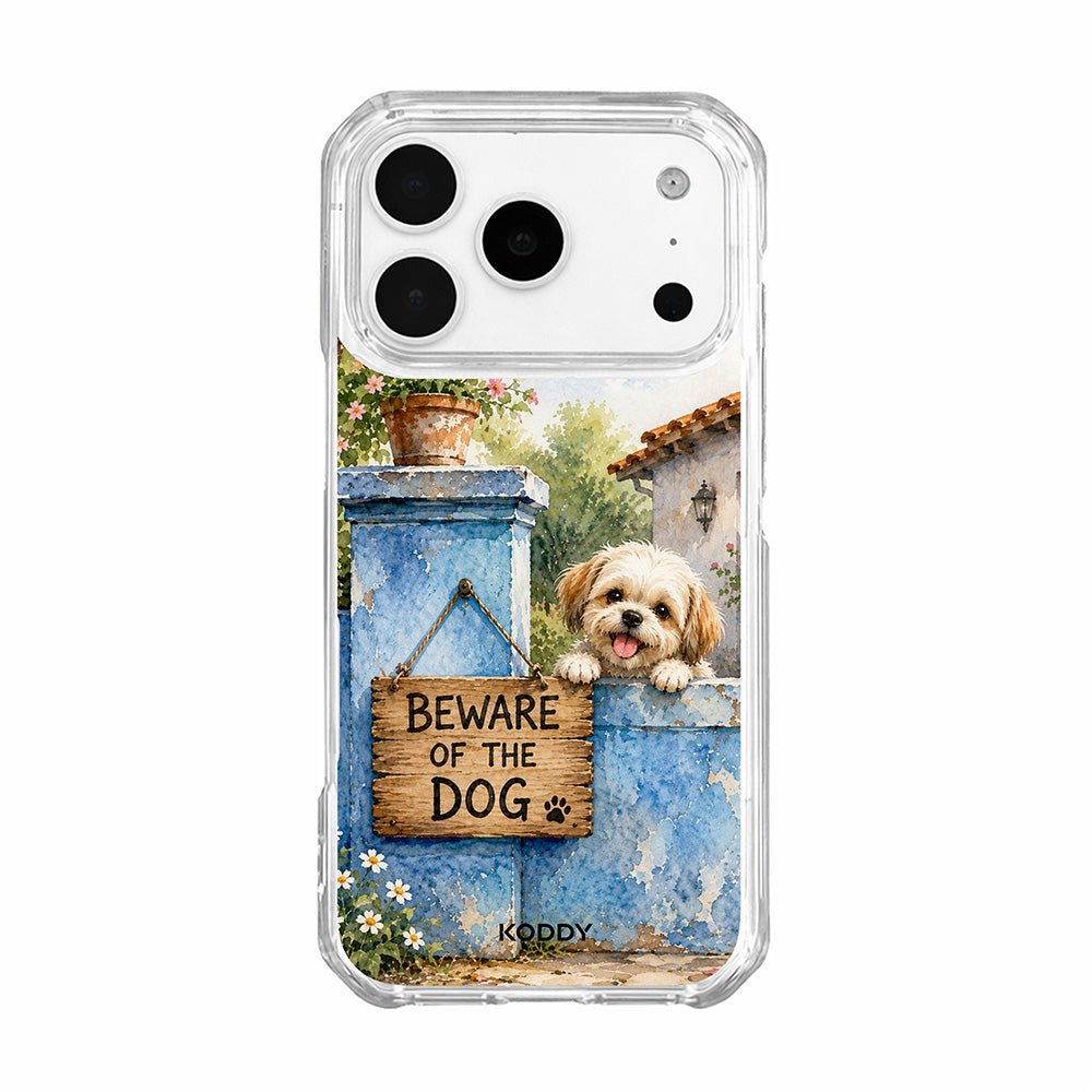 Cute Puppy Beware of the Dog Watercolor Phone Case-KODDY aesthetic iphone case UK