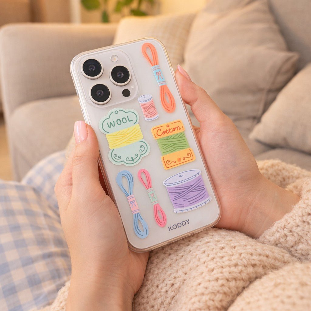 Cute Sewing Thread Clear Phone Case - KODDY