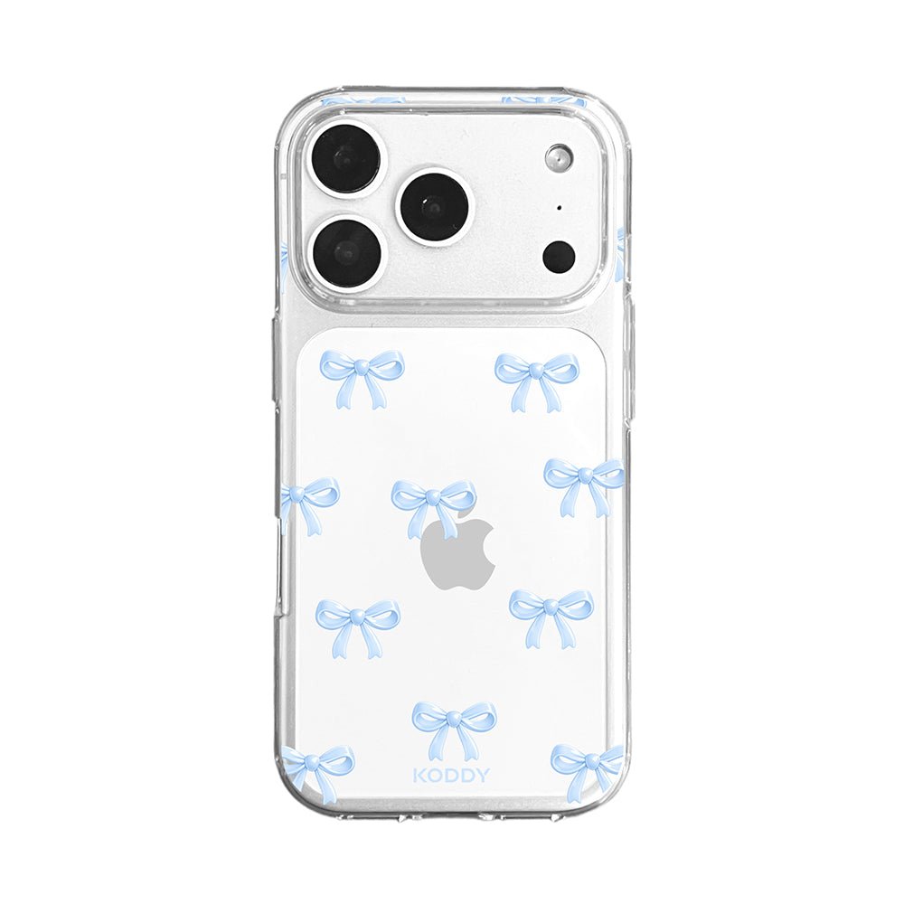 Cute Sky Blue Ribbon Bow Pattern Phone Case