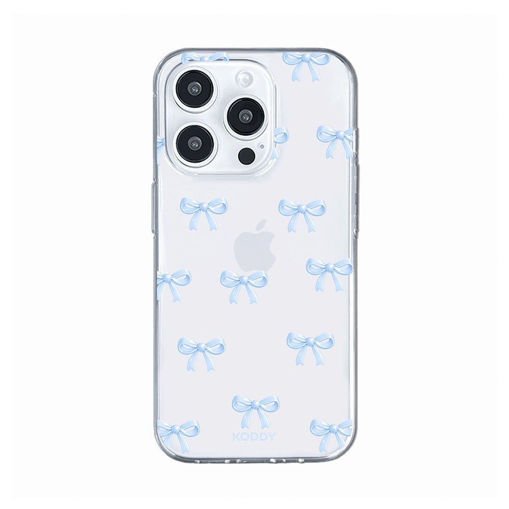 Cute Sky Blue Ribbon Bow Pattern Phone Case