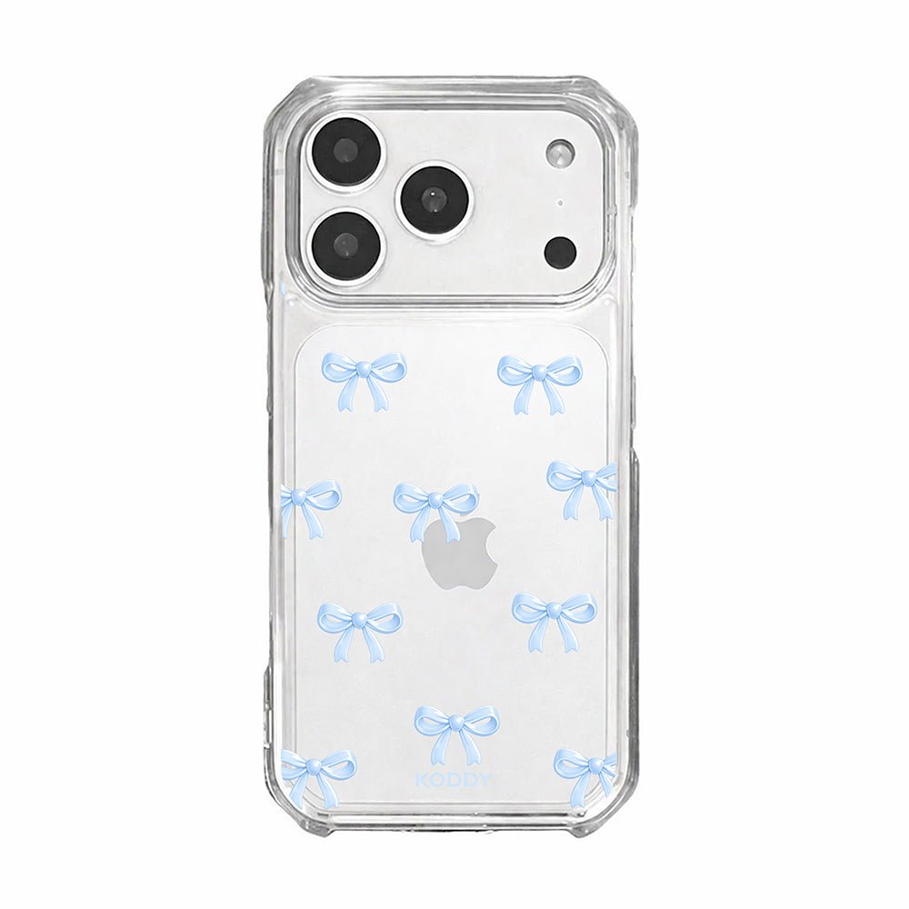Cute Sky Blue Ribbon Bow Pattern Phone Case