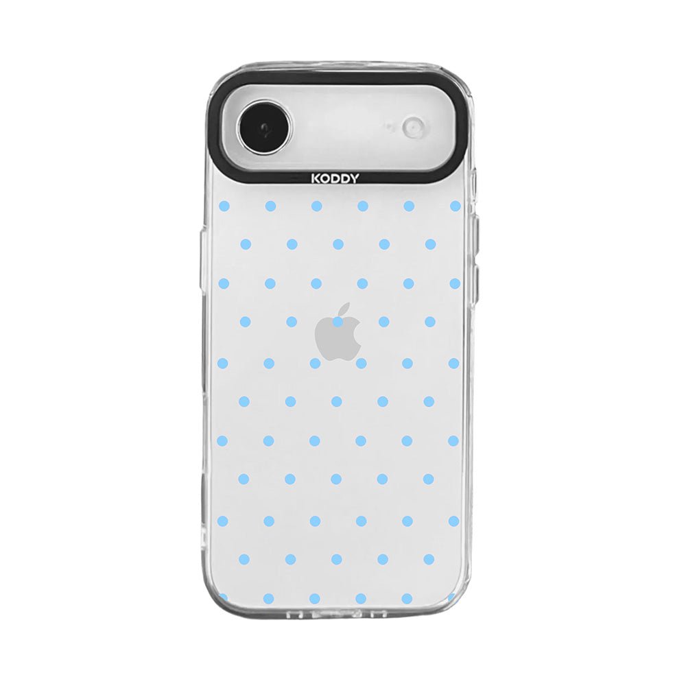 Cute Skyblue Polka Dot Clear iPhone Case