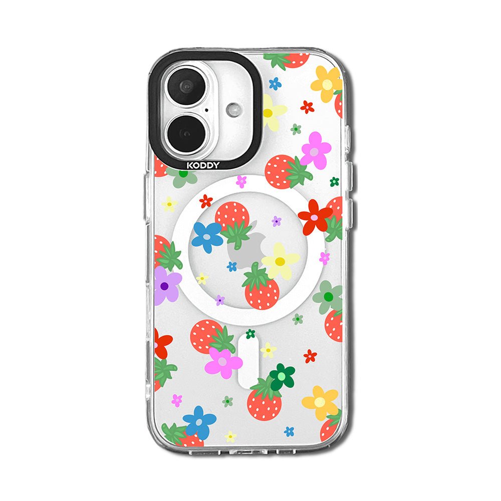 Cute Strawberry and Colourful Daisy iphone case