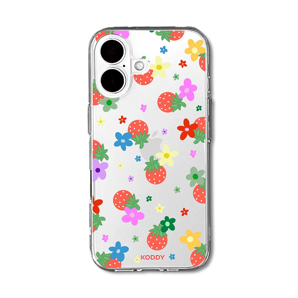 Cute Strawberry and Colourful Daisy phone case