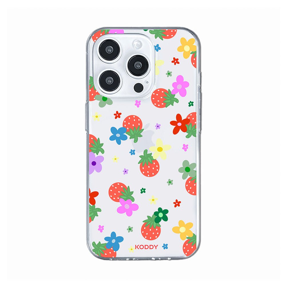 Cute Strawberry and Colourful Daisy phone case