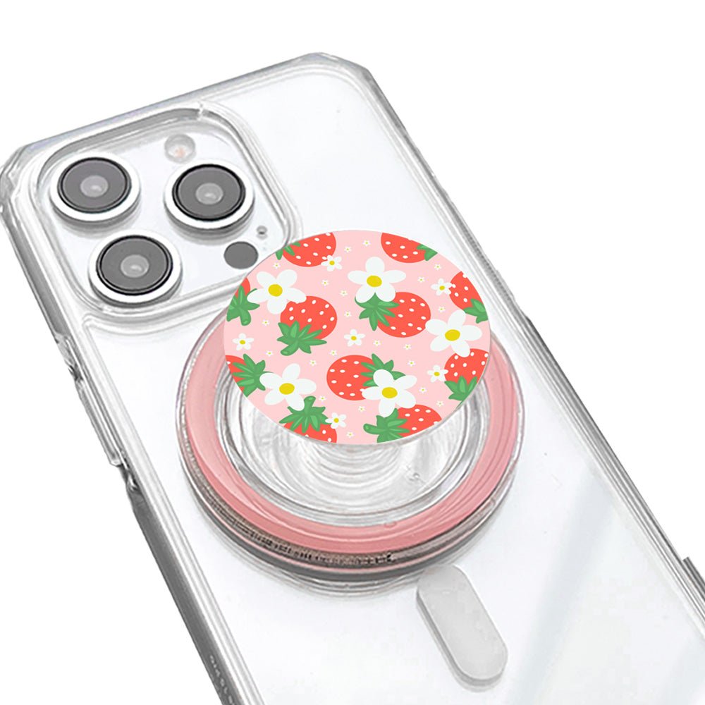 Cute Strawberry and Colourful Daisy Phone Grip - KODDY